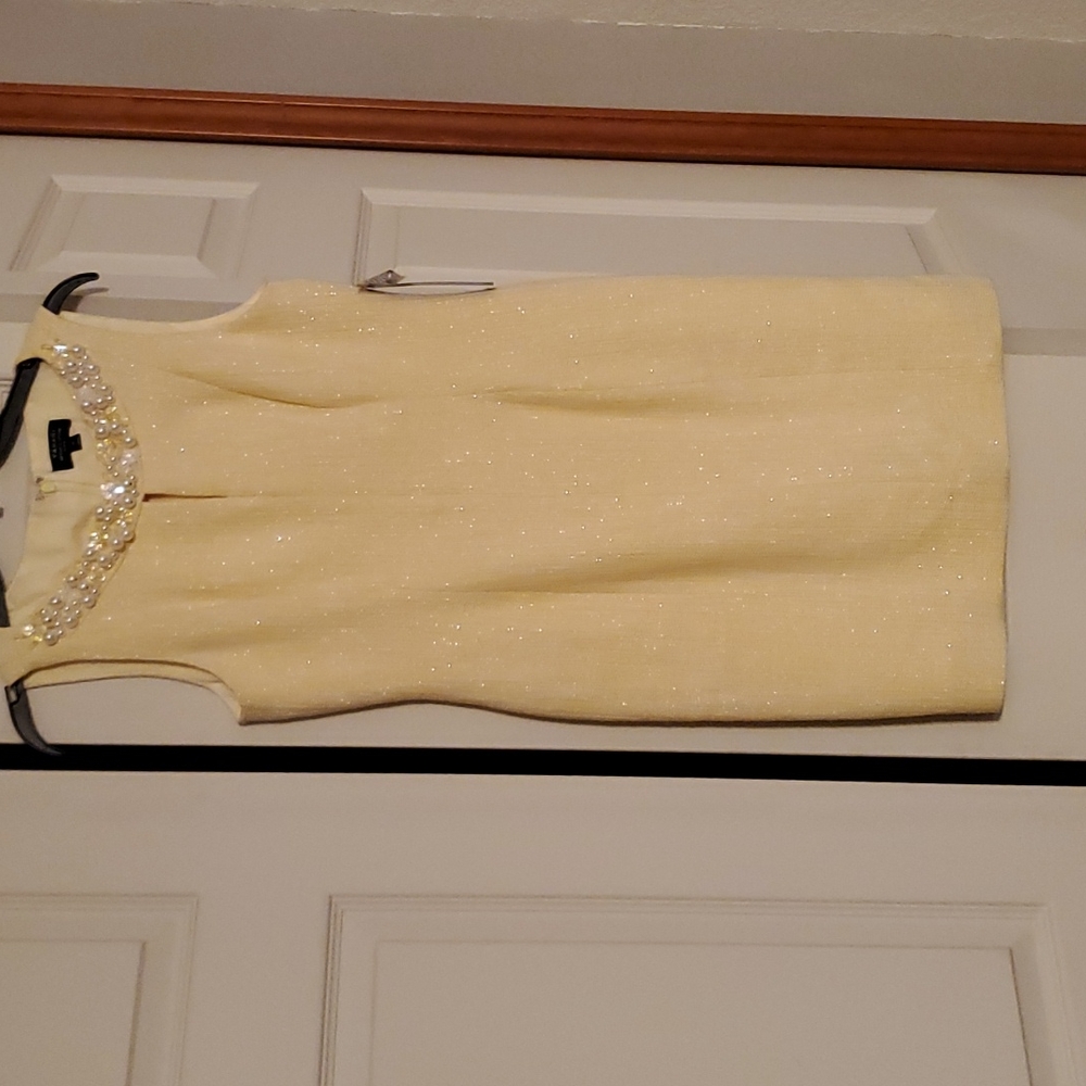 NEW Tahari Arthur S Levine petite yellow dress
